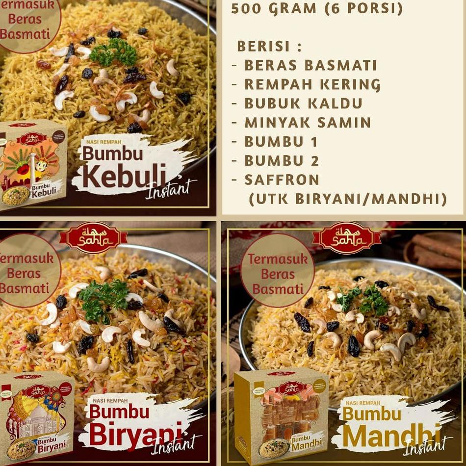 

10.10 sale Nasi Kebuli Instan Sahla - 500gr (6 porsi) !