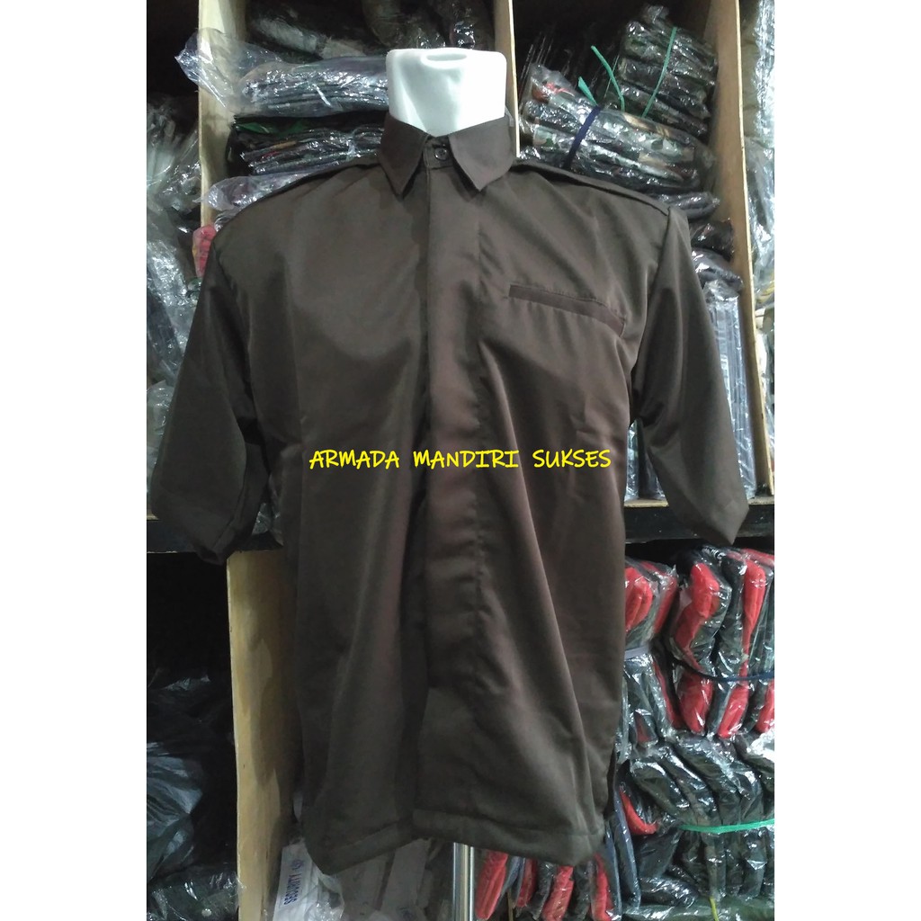 Seragam Safari Paspampres Coklat - Safari Paspampres Pendek Coklat