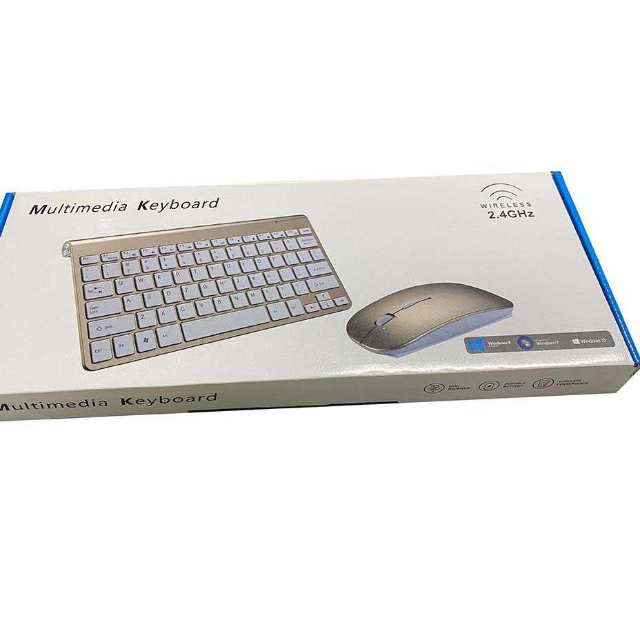 Harga Termurah 2.4G Wireless Keyboard and Mouse Protable Mini Keyboard Mouse Combo Set for Computer Laptop