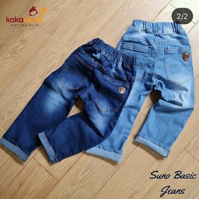 6-12 THN CELANA JEANS SUNO JINIOR BY KAKADEDE /CELANA PANJANG JEANS ANAK SUNO BASIC KAKADEDE