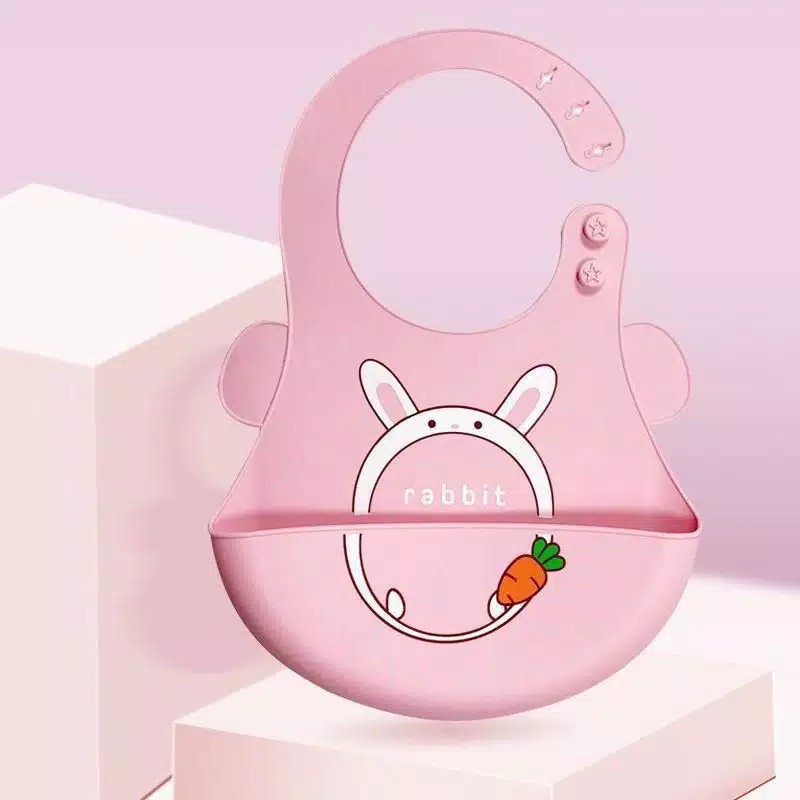 slaber silicone Bayi Baby BIB Slabber Full Silikon  Celemek Makan kantong silicon bayi