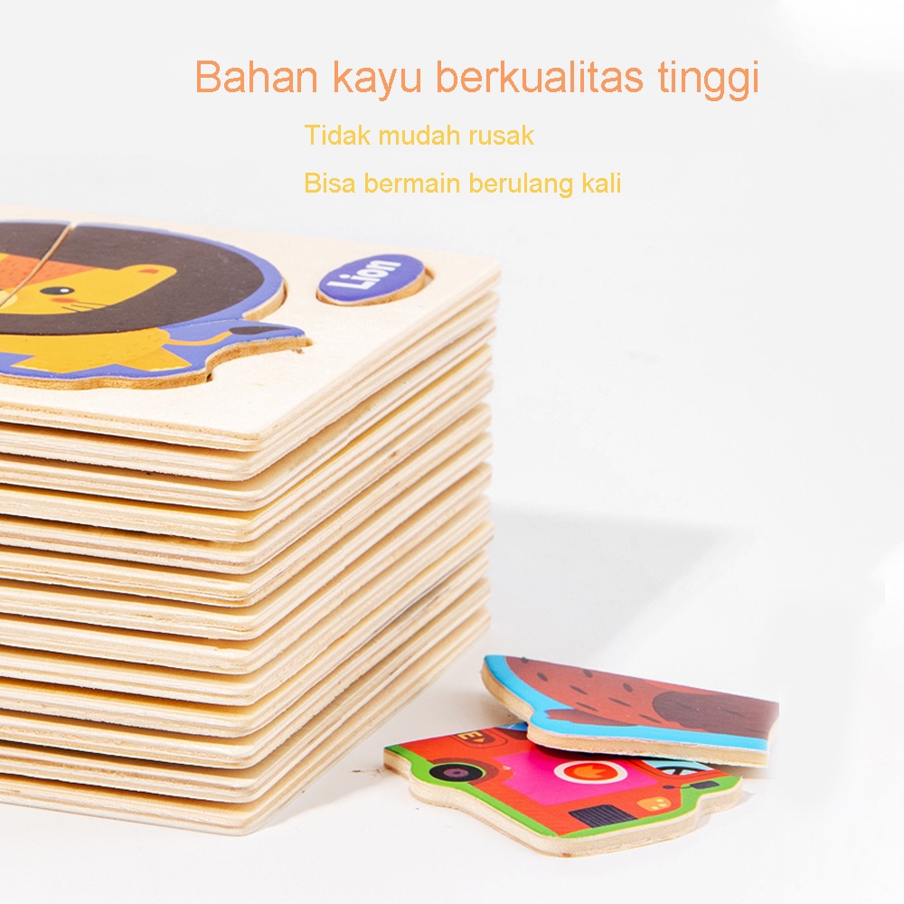 HIPPO LAND Puzzle kayu anak / Mainan Edukasi anak / wooden toys 275