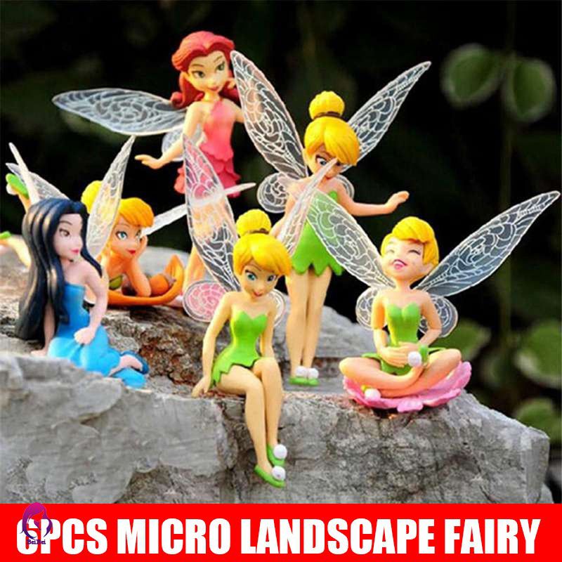 mainan miniatur tinkerbell isi 6pcs