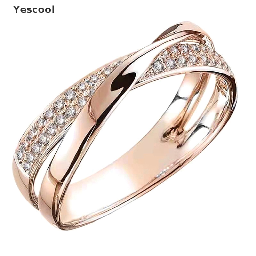 Yescool Cincin Pelangsing / Pembakar Lemak / Penurun Berat Badan Aksen Berlian Untuk Perhiasan Wanita