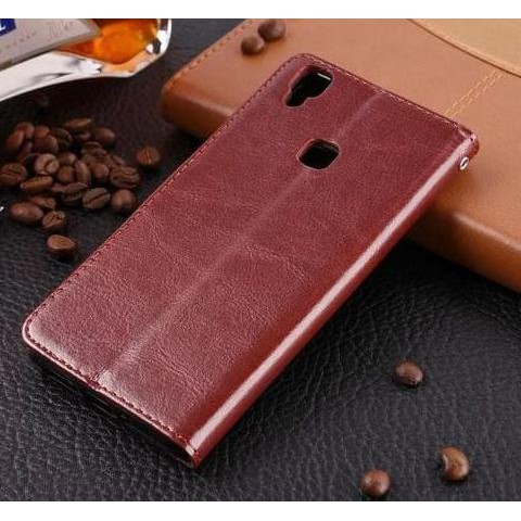 NEW VIVO Y35 V3 V5 Y67 CASE BUMPER CASING KULIT LEATHER FLIP COVER WALLET MIJOSHOP