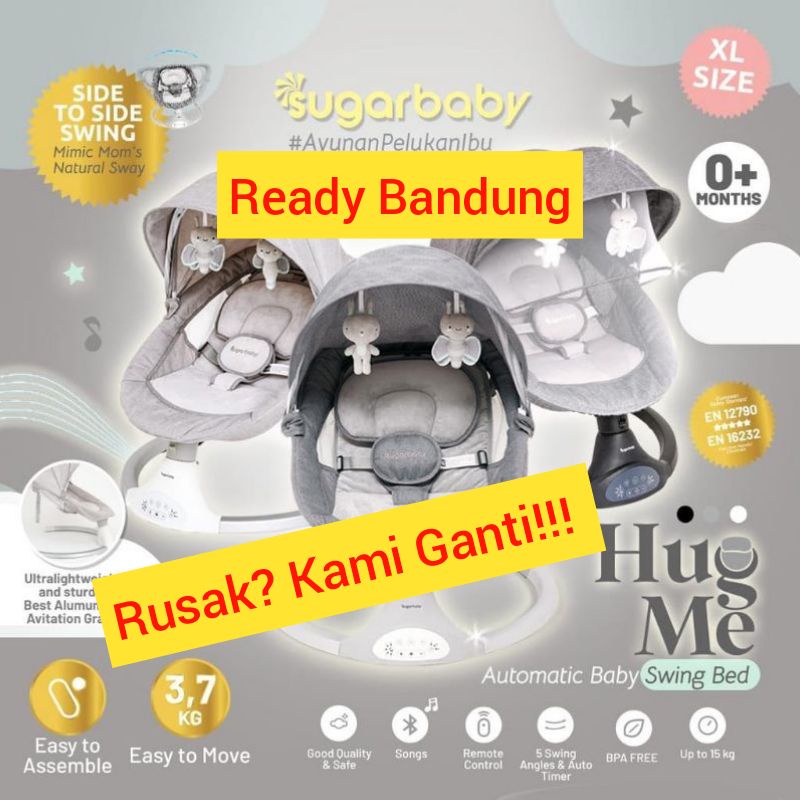 Sugarbaby HUG ME Automatic Baby Swing Bed Ayunan Bed untuk Bayi Ayunan disertai musik