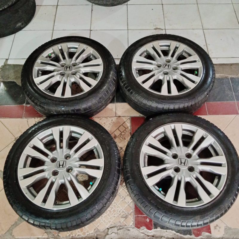 VELG SEKEN BEKAS COPOTAN MOBIL OEM CITY + ban seken 195 55 r16