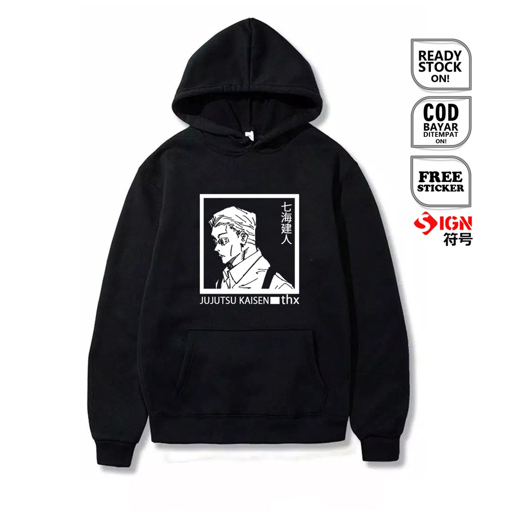 HOODIE KENTO NANAMI JUJUTSU KAISEN ANIME MANGA BAJU JEPANG GOJO TOJI ITADORI TODOAOI YUTA MEGUMI SC