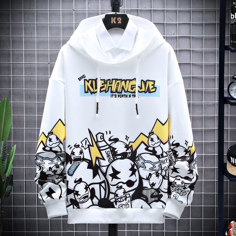 Hoodie Pria Sweater Kaos Hoodies Lengan Panjang Jaket Hoodie Bahan Polyester