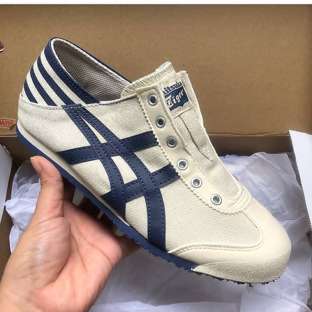 Onitsuka Tiger Mexico Paraty Slip On Cream Navy Original