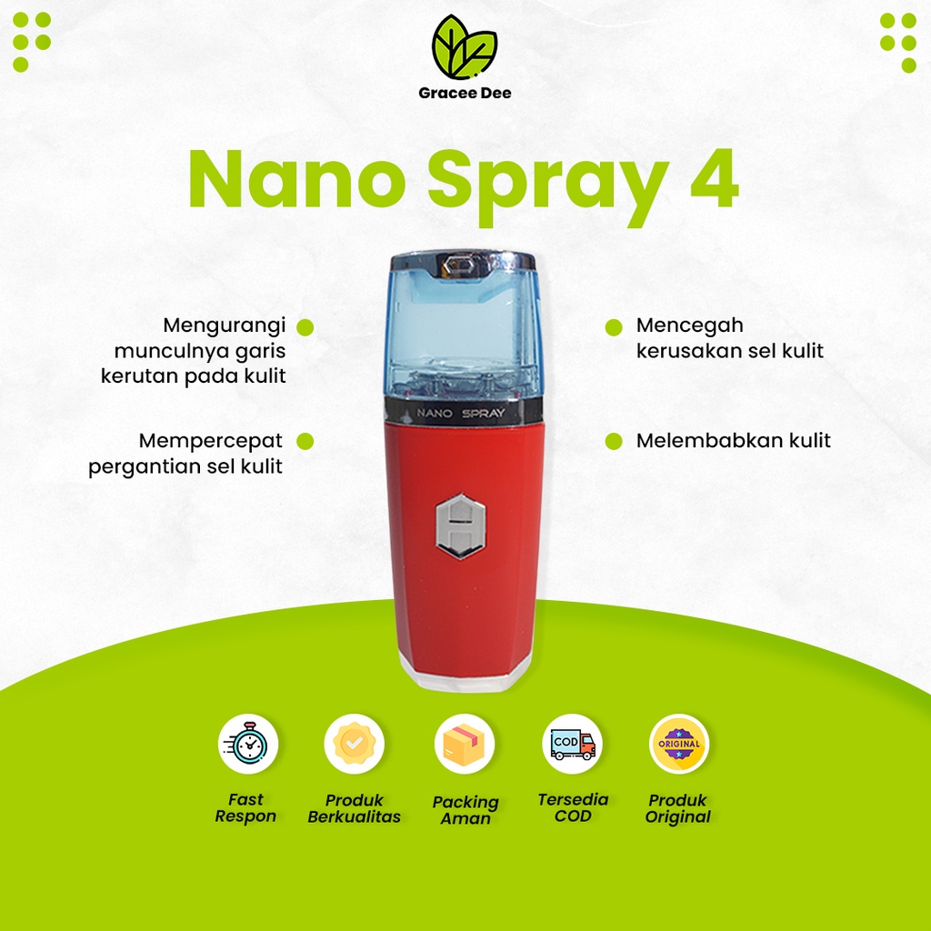 Nano Spray 4 Pelembab Wajah Electric MCI Gracee Dee Original Asli
