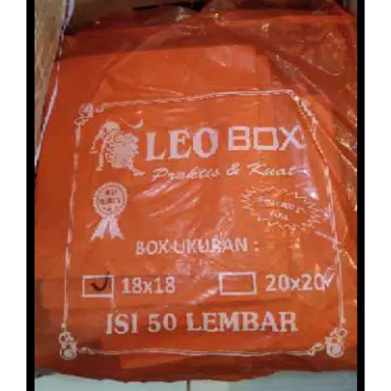 KOTAK NASI/BOX NASI BAHAN TEBAL 20*20,18*18,50 LBR DAN 12*16 100 LEMBAR.SAMEDAY/INSTANT