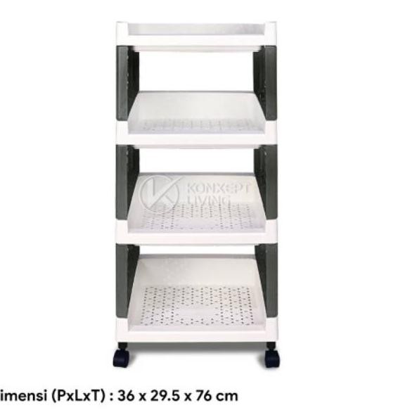 ￣ 0GB Rak Susun Plastik Serbaguna Tabitha - RSTK 4 susun ❂
