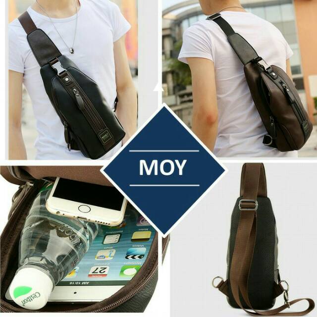 Tas Import Murah-Tas Selempang Pria-Slingbag - Tas Sandang - Tas Kulit - Tas Casual Cowok