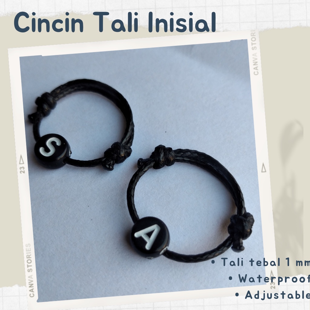 Cincin couple tali inisial