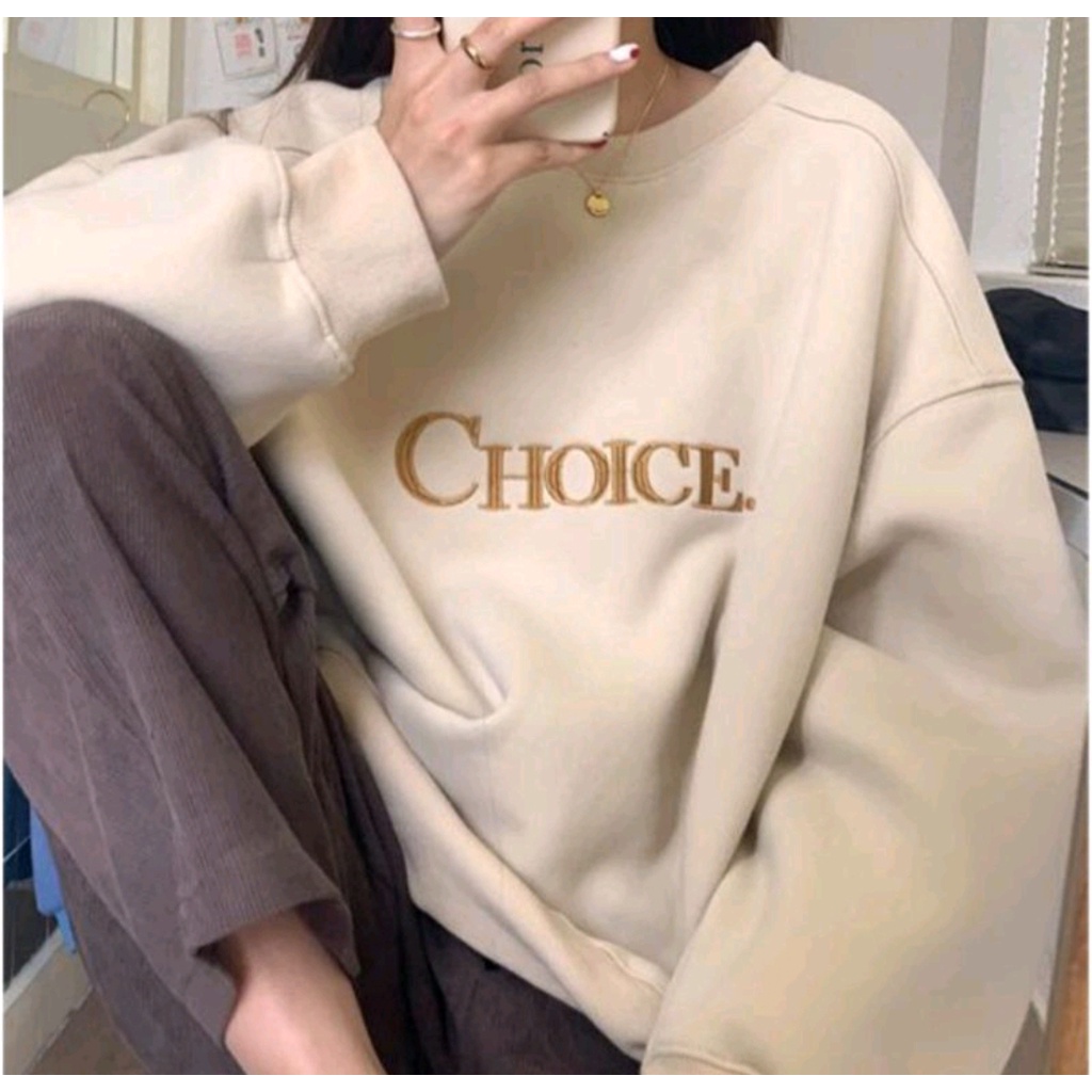 CHOICE SWEATER OVERSIZE OBLONG CREWNECK WANITA