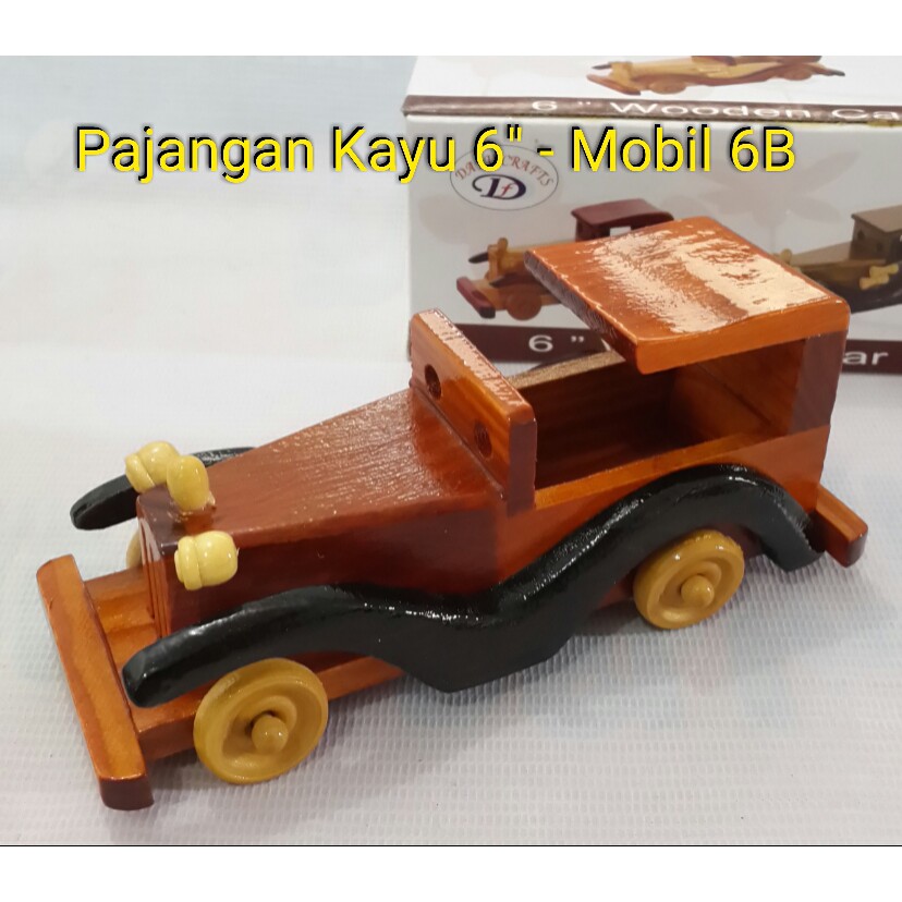 Pajangan Kayu Mobil 6B pajangan unik miniatur kayu