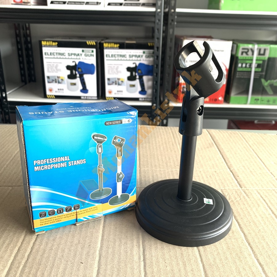 Stand Microphone Meja - Stand Mic Holder Mini Adjustable Podium Dudukan Mic Meja