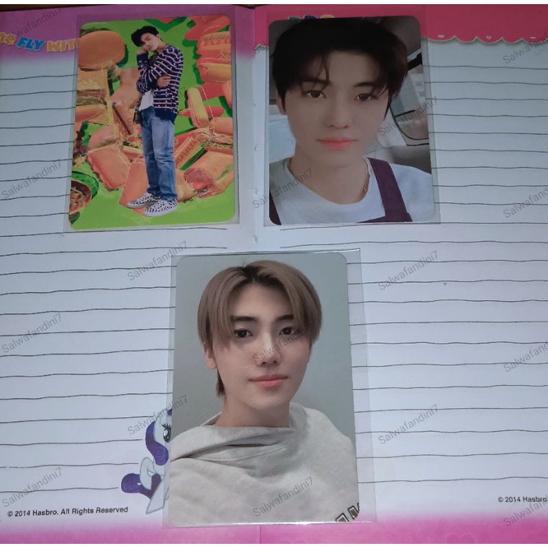 (official photocard nct dream jaemin) photocard jaemin bene smstore glith mode, jaemin cafe hot sauc