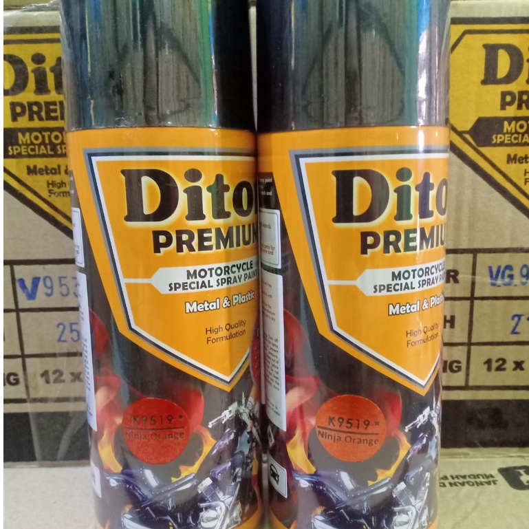 New DITON Premium KAWASAKI COLORS Pilok Pilox Cat Semprot K9519* Ninja Orange / 9519 Orange Ninja Kawasaki (400cc)