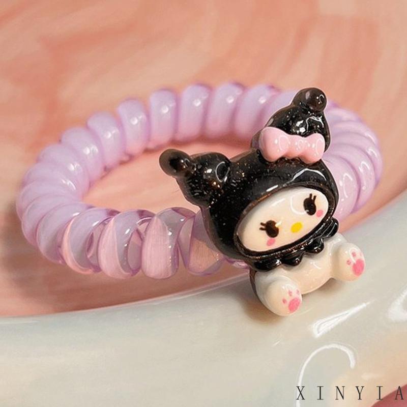 【Bayar di tempat】Cincin Usus Kecil Kartun Anjing Cinnamoroll Cincin Rambut Gaya Manis Manis Lucu Tali Rambut