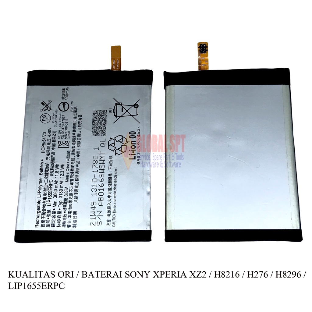 KUALITAS ORI / BATERAI SONY XZ2 / BATRE / BATERE / BATERRY H8216 / H8276 / H8296 / LIP1655ERPC