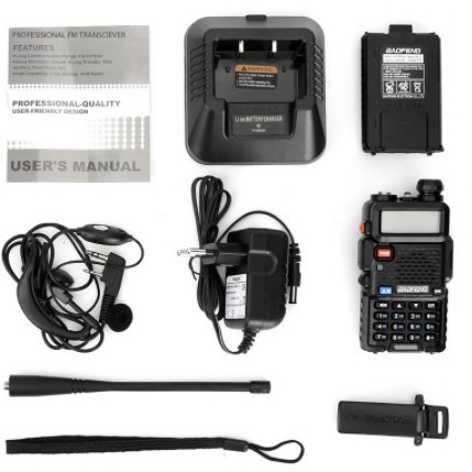 HT Baofeng UV-5R Dual Band Baru Original Garansi UV5 BF-UV5R BFUV5R Walkie Talkie dengan Layar