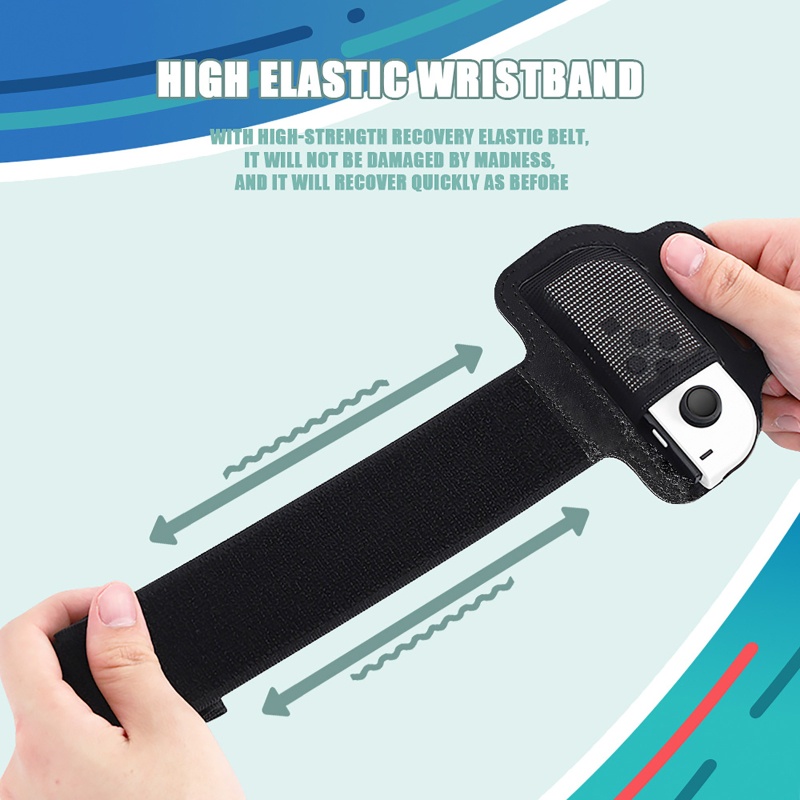 Btsg 2PCS Switch Sports Straps Adjustable Tali Elastis NS Joy Con Somatosensory Game