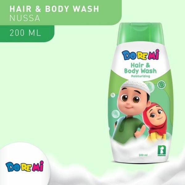 [2in1 | Shampoo &amp; Sabun mandi 200ML] [BPOM] Doremi Nussa Hair &amp; Body Wash Moisturizing 200ml - Sabun Mandi Cair_Cerianti