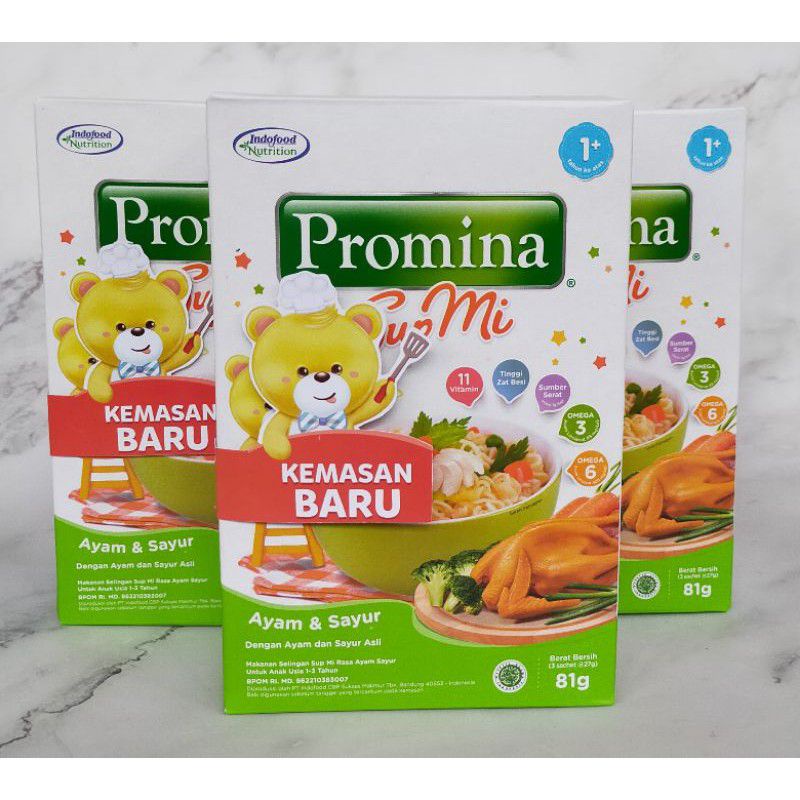 

Promina sup mi ayam dan sayur dengan ayam dan sayur asli box 81gr