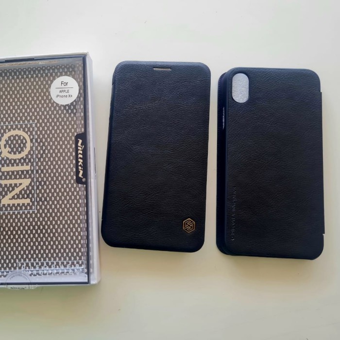 IPHONE XR Nillkin Qin Leather Case Book BLACK Original Nillkin