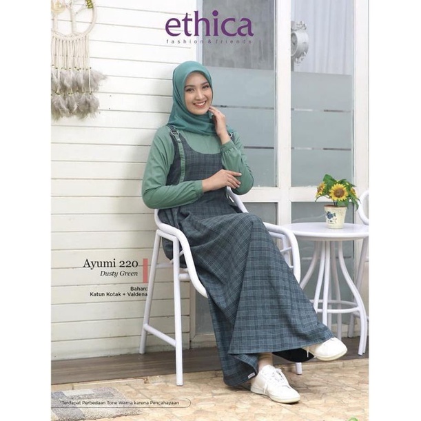 ETHICA TERBARU 2021 GAMIS AYUMI 220 - DUSTY GREEN #OOTD#COD