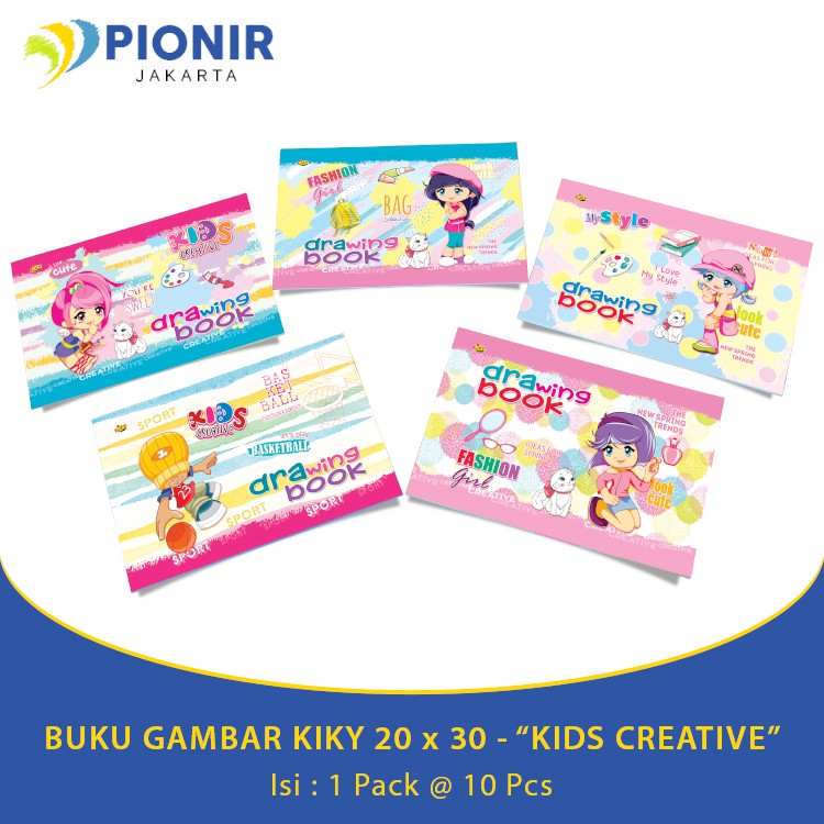 

BUKU GAMBAR 20X30 - " KIDS CREATIVE" (1 PACK = 10 PCS)