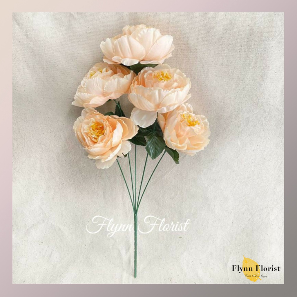 Bunga Peony Ball Japan x5 (satuan) Bunga Artificial / Bunga Plastik / Bunga Dekorasi / Pernikahan-2