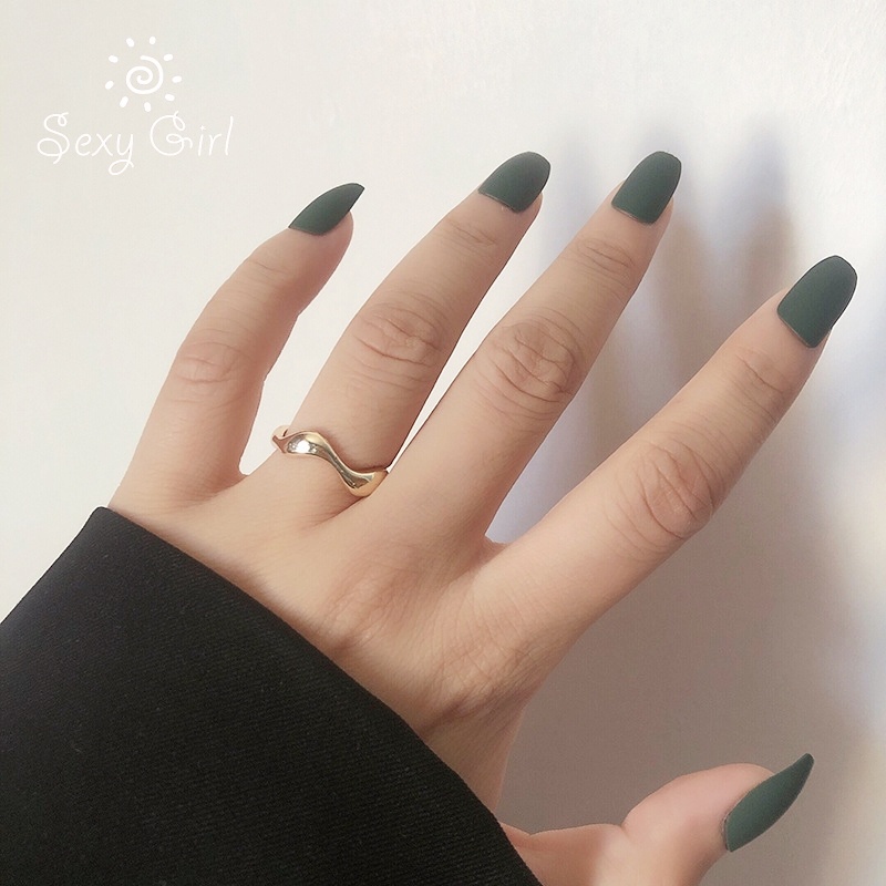 Cincin Jari Telunjuk Model Gelombang Gaya Korea Untuk Aksesoris Perempuan