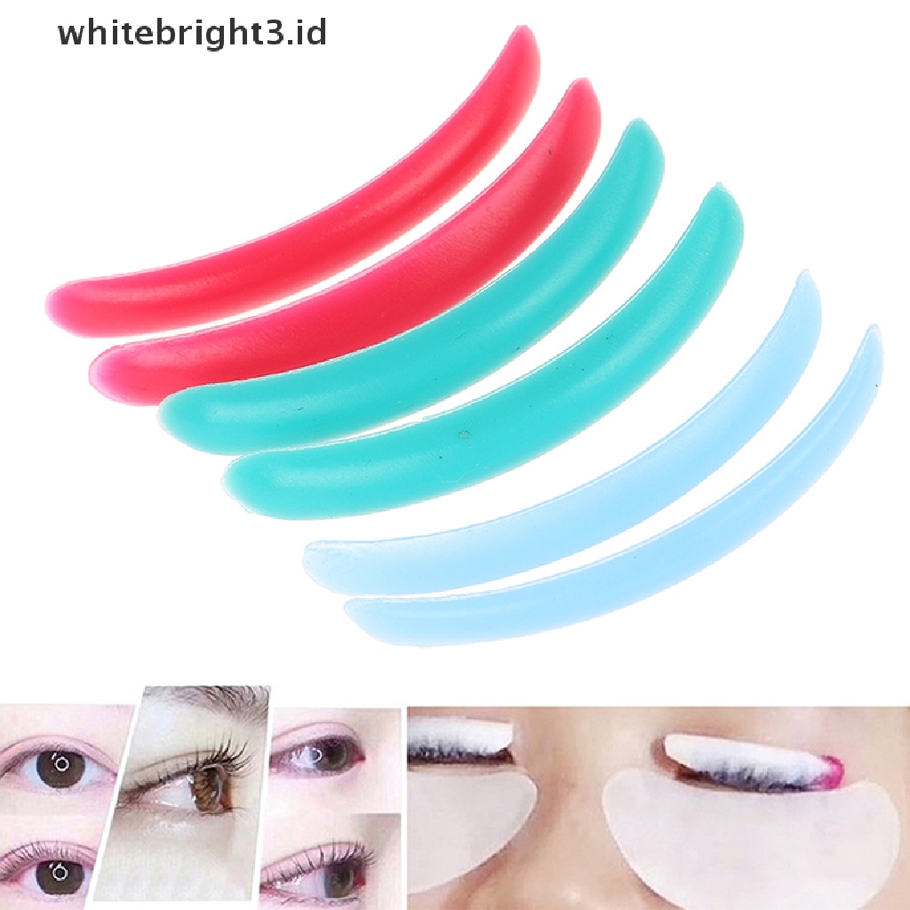 {whitebright3.id} Silicone Eyelash Perm Pad Recycling Lashes Rods Shield lifting 3D Eyelash Curler ,