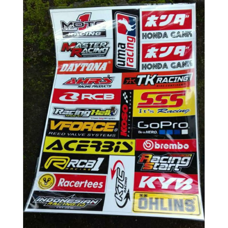 sticker pack honda GANK/ RACERTESS/ SSS/ sticker motor/stiker racing/TDR