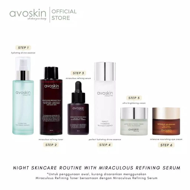 (BPOM) AVOSKIN Miraculous Refining Toner / Avoskin Miraculous Refining Serum