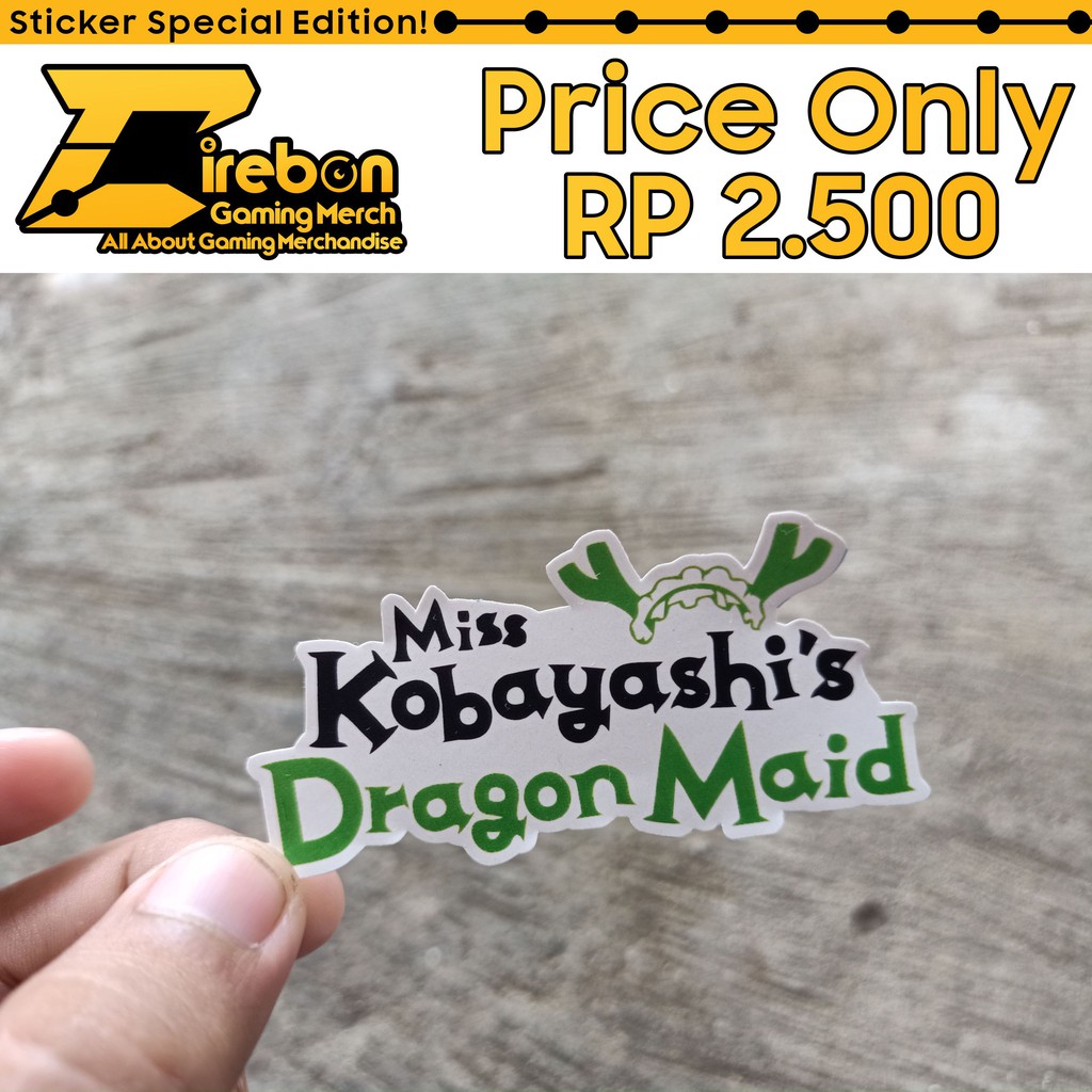 Sticker Stiker Miss Kobayashi Dragon Maid Green