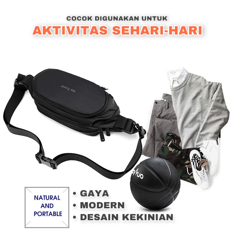 Mainland Tas Pria Selempang Tas Pinggang Waistbag Casual Keren TS225