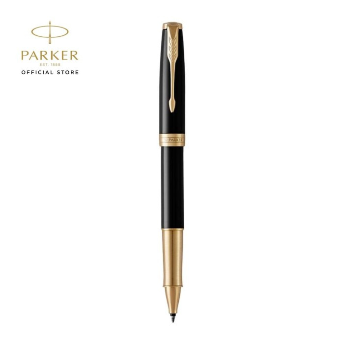 

TERBARU Parker Sonnet Premium Black Gold Trim Rollerball TB