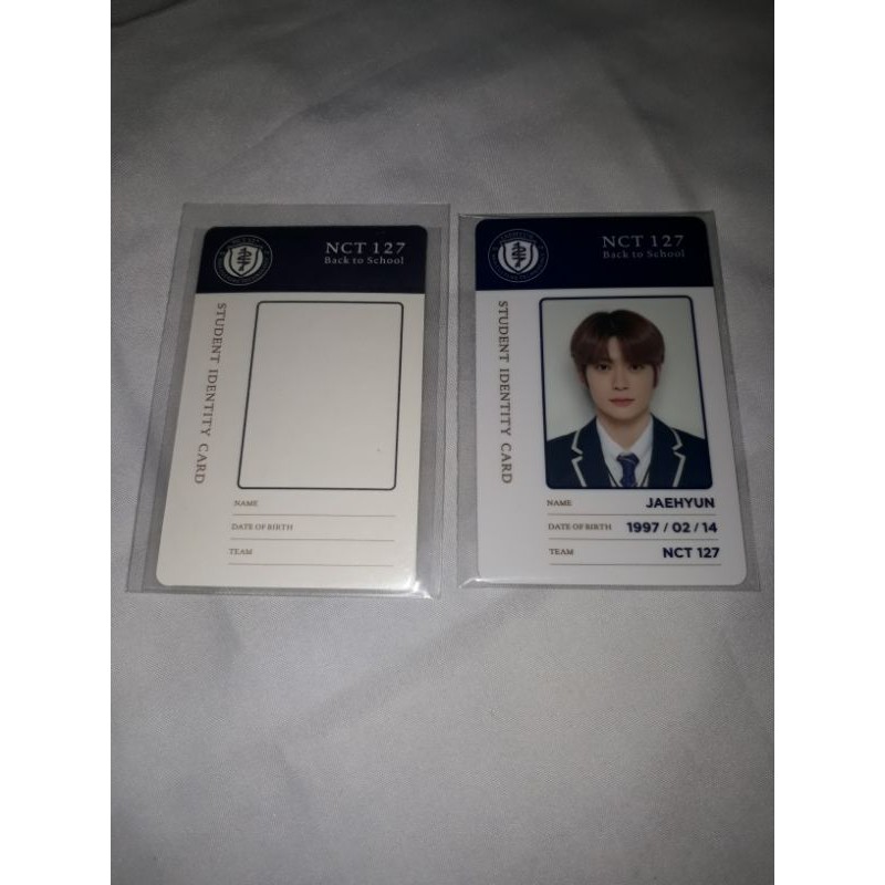 Id Card B2s Back To School Jaehyun Nct Photocard Pc