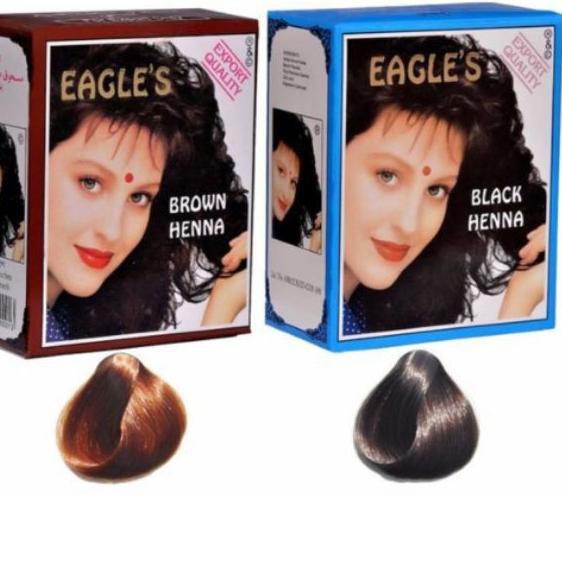 ♣ BOX HENNA EAGLES HERBUL SEMIR | Pewarna Rambut Halal Aman | Anabellashop ➵