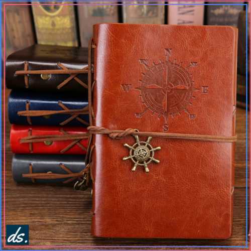 

Buku Tulis Catatan Binder Notebook Kerja Kulit Retro Compass Kertas A5