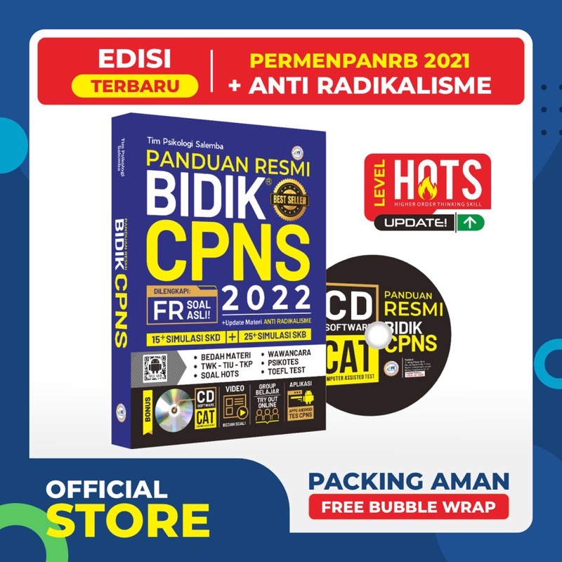 PANDUAN RESMI BIDIK CPNS 2021-2022 TES ASN PALING DICARI BUKU BEST SELLER BY FORUM EDUKASI-1