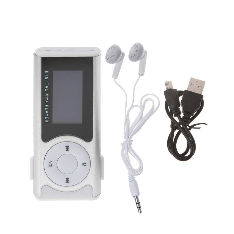 Cre Mp3 Player Digital Mini Usb 32gb Layar Lcd Bahan Aluminum Dengan Klip Kartu Micro Sd Tf