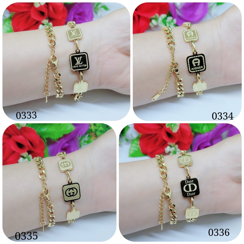 Gelang titanium perhiasan fashion 0330-0337