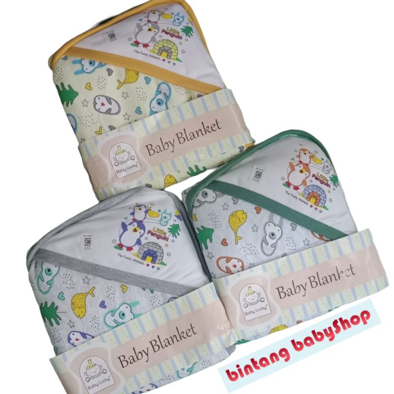 BABY LUCKY Selimut Bayi Topi Bahan Lembut/Blanket Bayi