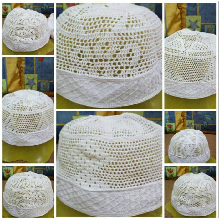 Peci Rajut Impor Saudi (Madinah) - Putih akk212