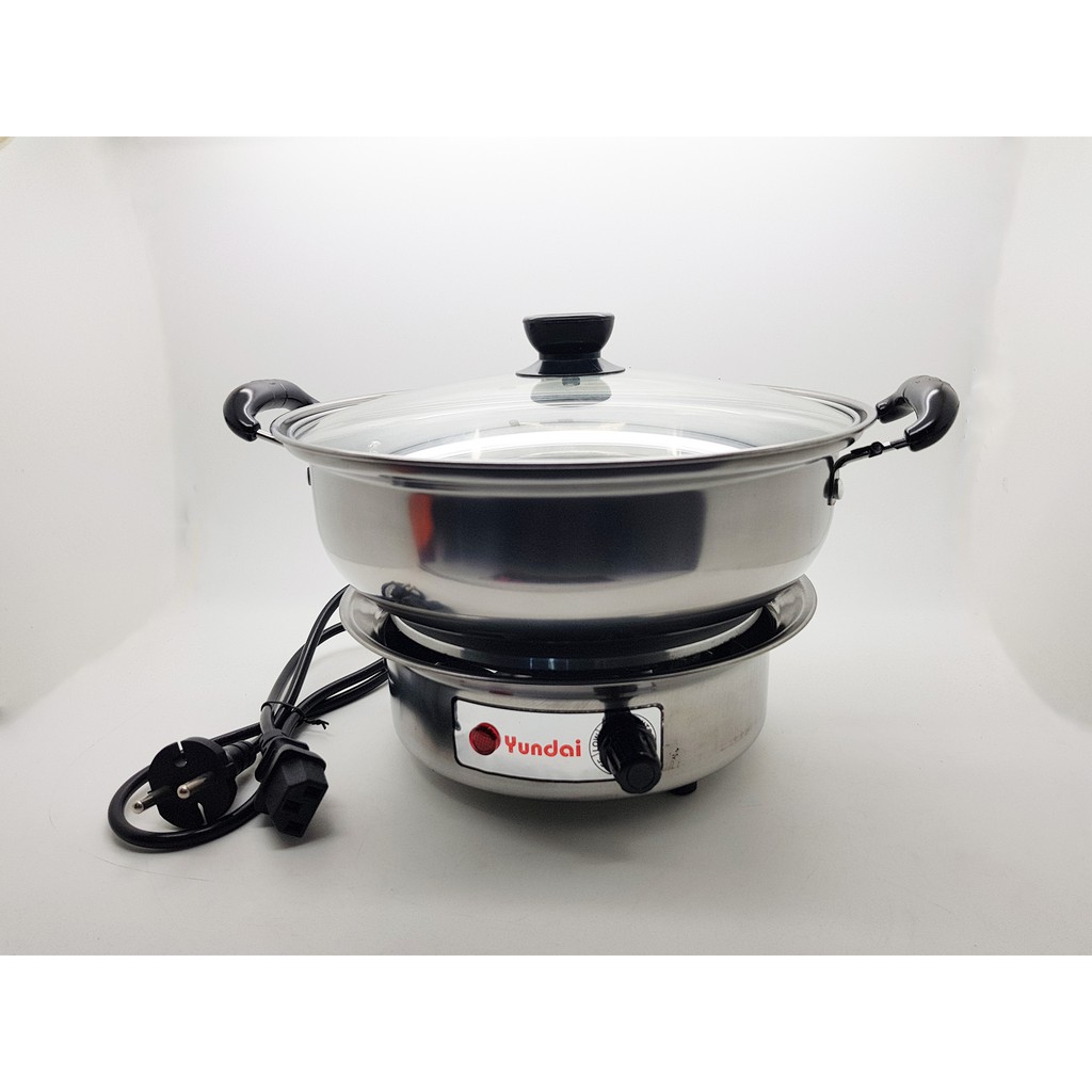 Electric Cooking Pot Yundai YCP - 22 ( Panci Listrik Yundai 22 cm )